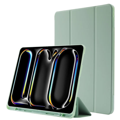 Skin Feel Tri-fold Leather Tablet Case with Pen Slot, For iPad Air 11 2025 / 2024����������������...