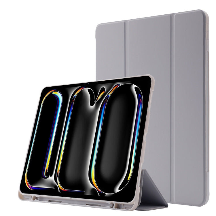 Skin Feel Tri-fold Leather Tablet Case with Pen Slot, For iPad Air 11 2025 / 2024����������������...