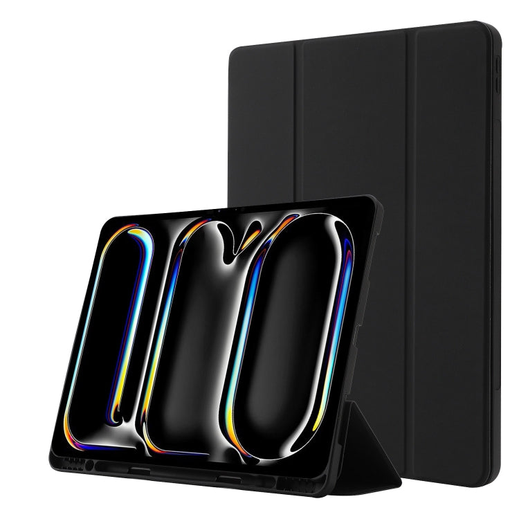 Skin Feel Tri-fold Leather Tablet Case with Pen Slot, For iPad Air 11 2025 / 2024����������������...