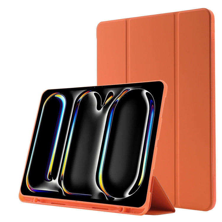 Skin Feel Tri-fold Leather Tablet Case with Pen Slot, For iPad Air 11 2025 / 2024����������������...