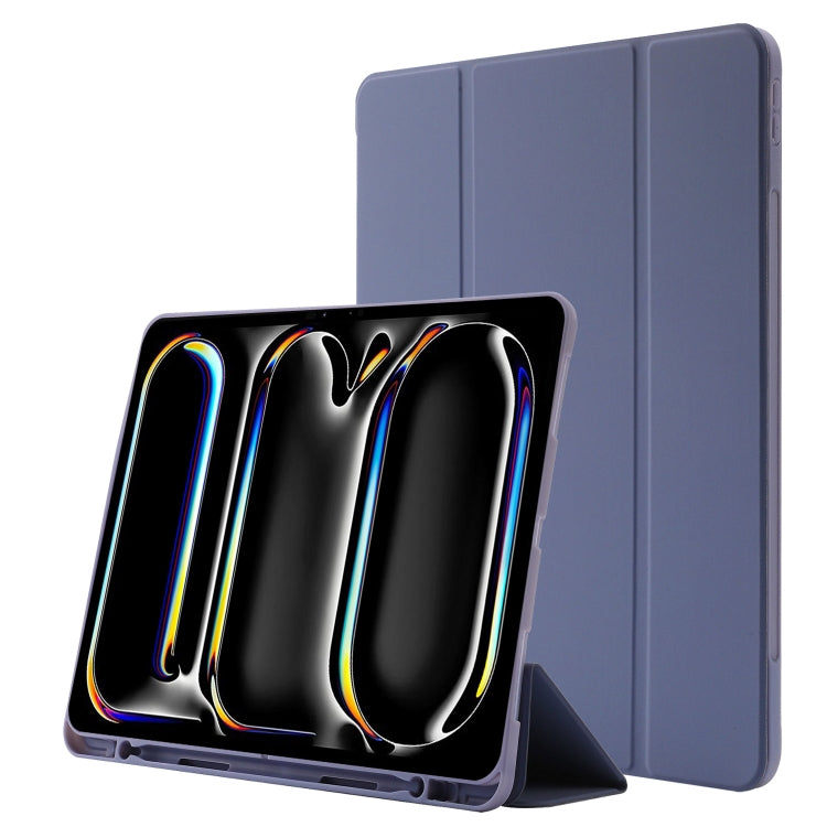 Skin Feel Tri-fold Leather Tablet Case with Pen Slot, For iPad Air 11 2025 / 2024����������������...
