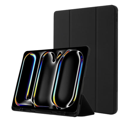 Skin Feel Tri-fold Leather Tablet Case with Pen Slot, For iPad Air 11 2025 / 2024����������������...