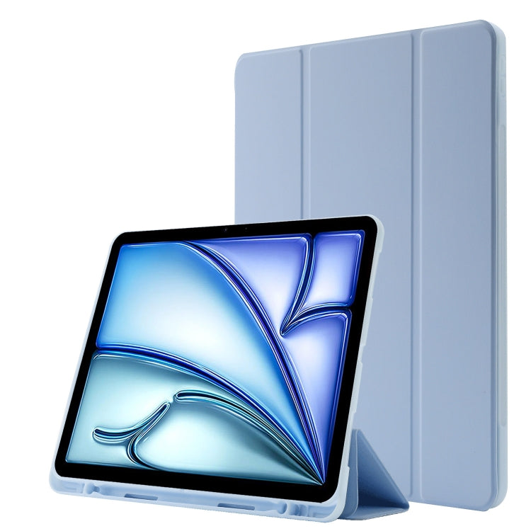 Skin Feel Tri-fold Leather Tablet Case with Pen Slot, For iPad Air 11 2025 / 2024����������������...