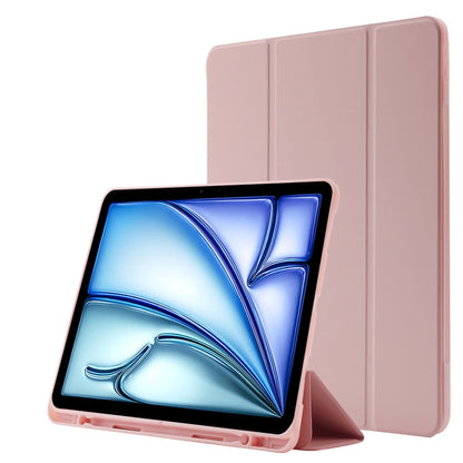 Skin Feel Tri-fold Leather Tablet Case with Pen Slot, For iPad Air 11 2025 / 2024����������������...