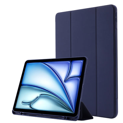 Skin Feel Tri-fold Leather Tablet Case with Pen Slot, For iPad Air 11 2025 / 2024����������������...