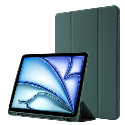 Skin Feel Tri-fold Leather Tablet Case with Pen Slot, For iPad Air 11 2025 / 2024����������������...