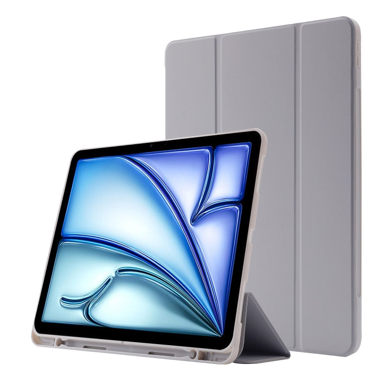 Skin Feel Tri-fold Leather Tablet Case with Pen Slot, For iPad Air 11 2025 / 2024����������������...