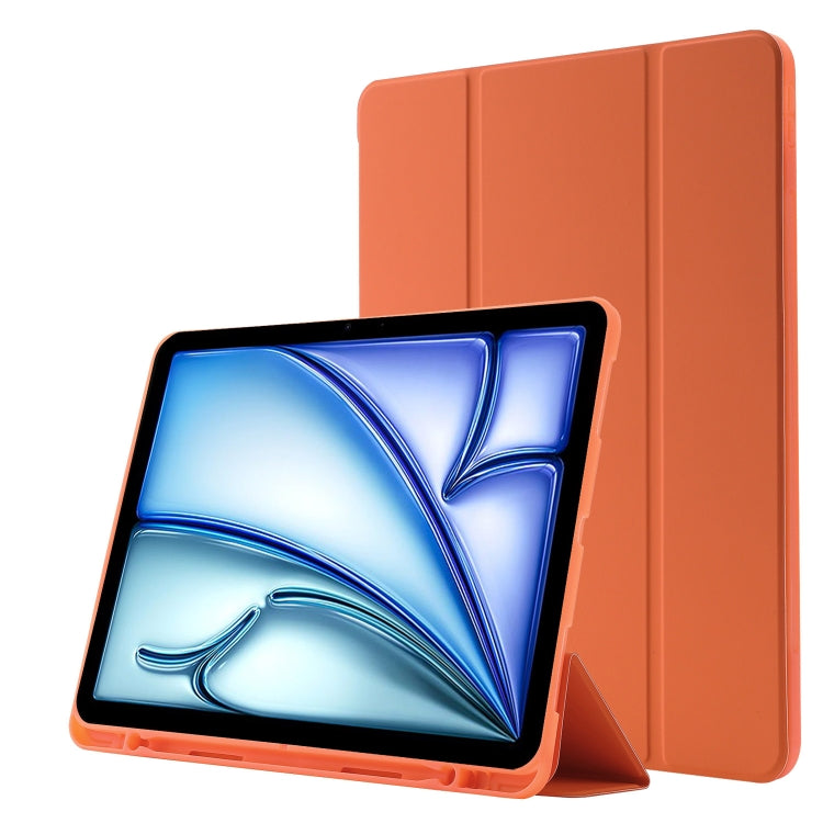 Skin Feel Tri-fold Leather Tablet Case with Pen Slot, For iPad Air 11 2025 / 2024����������������...