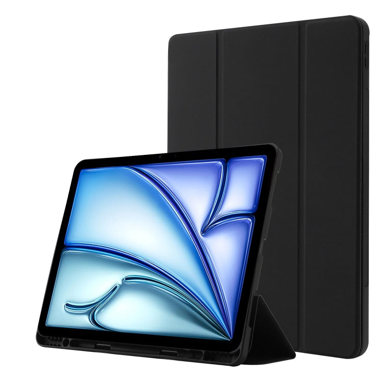 Skin Feel Tri-fold Leather Tablet Case with Pen Slot, For iPad Air 11 2025 / 2024����������������...