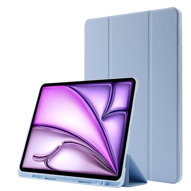 Skin Feel Tri-fold Leather Tablet Case with Pen Slot, For iPad Air 11 2025 / 2024����������������...