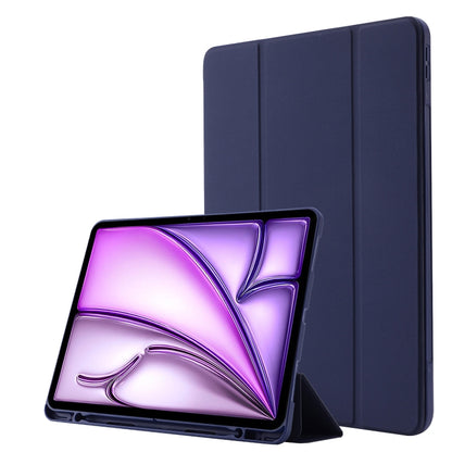 Skin Feel Tri-fold Leather Tablet Case with Pen Slot, For iPad Air 11 2025 / 2024����������������...