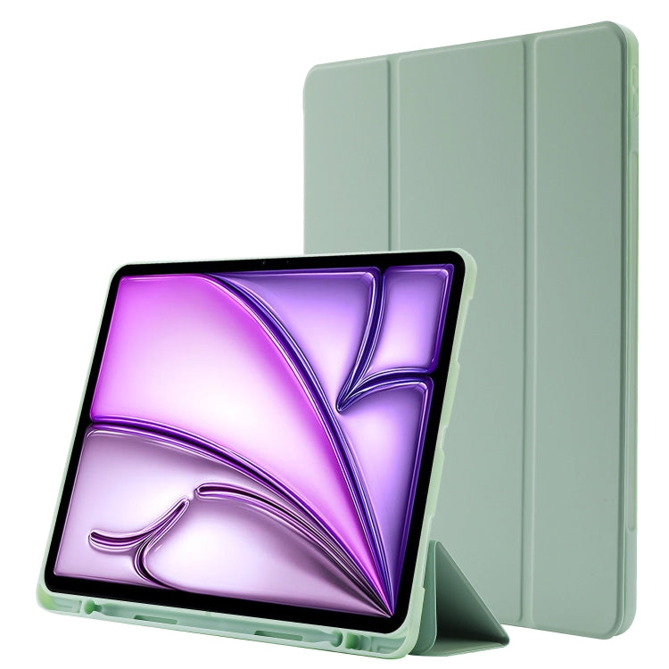 Skin Feel Tri-fold Leather Tablet Case with Pen Slot, For iPad Air 11 2025 / 2024����������������...