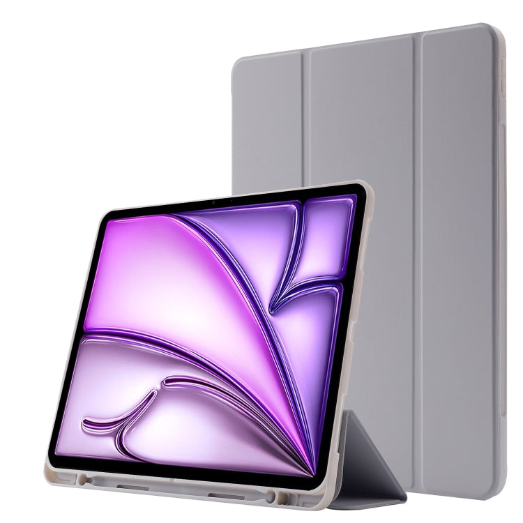 Skin Feel Tri-fold Leather Tablet Case with Pen Slot, For iPad Air 11 2025 / 2024����������������...