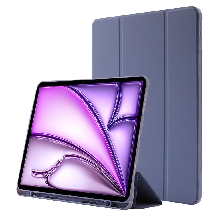 Skin Feel Tri-fold Leather Tablet Case with Pen Slot, For iPad Air 11 2025 / 2024����������������...