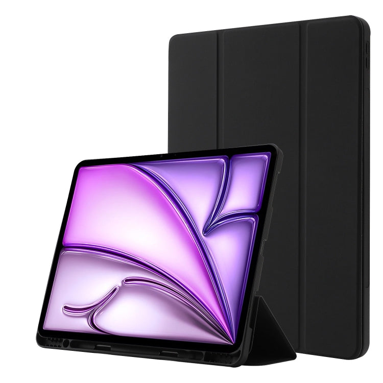 Skin Feel Tri-fold Leather Tablet Case with Pen Slot, For iPad Air 11 2025 / 2024����������������...