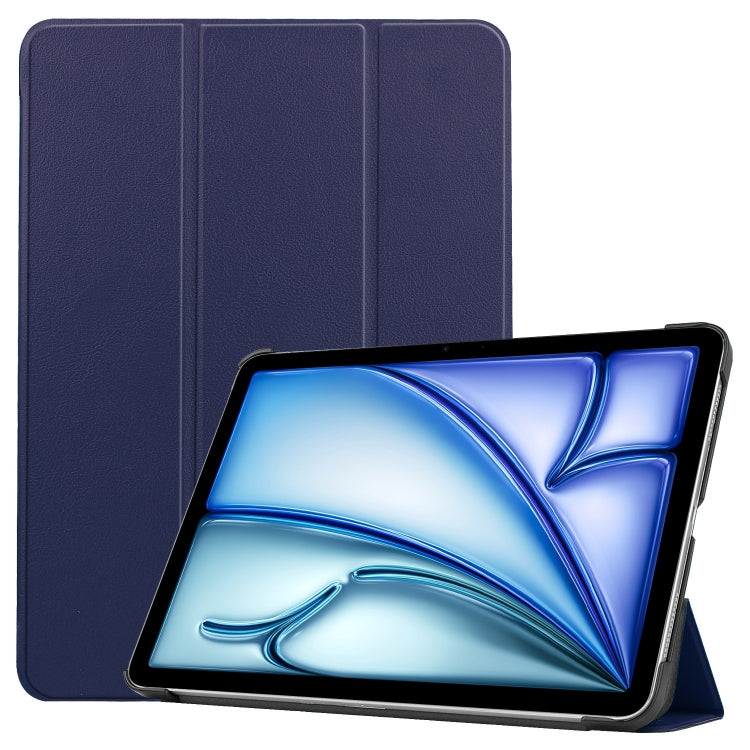 Custer Pure Color 3-Fold Holder Smart Leather Tablet Case, For iPad Air 13 2024 / 2025�����������...