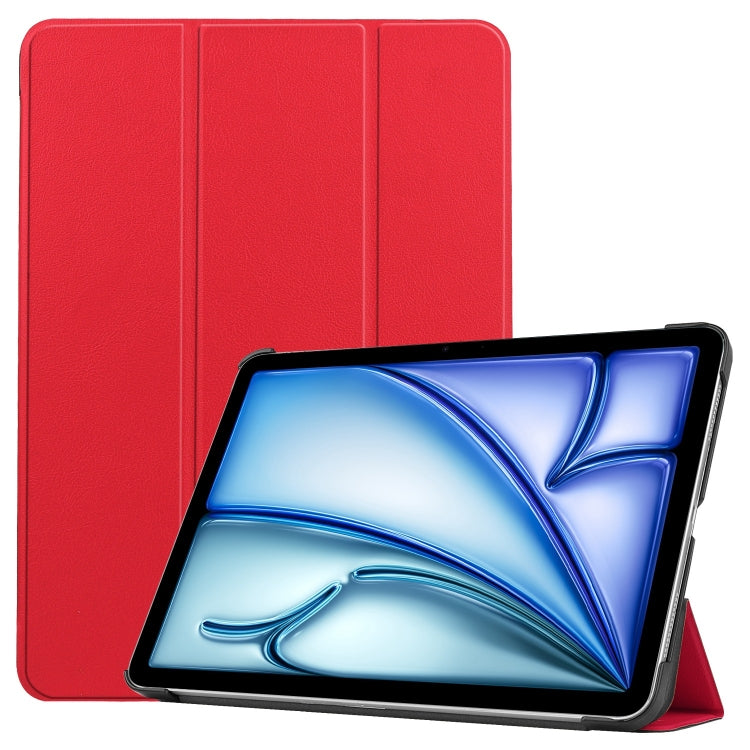 Custer Pure Color 3-Fold Holder Smart Leather Tablet Case, For iPad Air 13 2024 / 2025�����������...