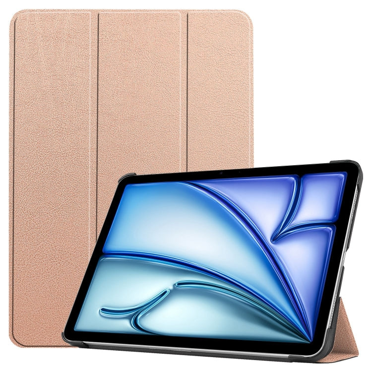 Custer Pure Color 3-Fold Holder Smart Leather Tablet Case, For iPad Air 13 2024 / 2025�����������...