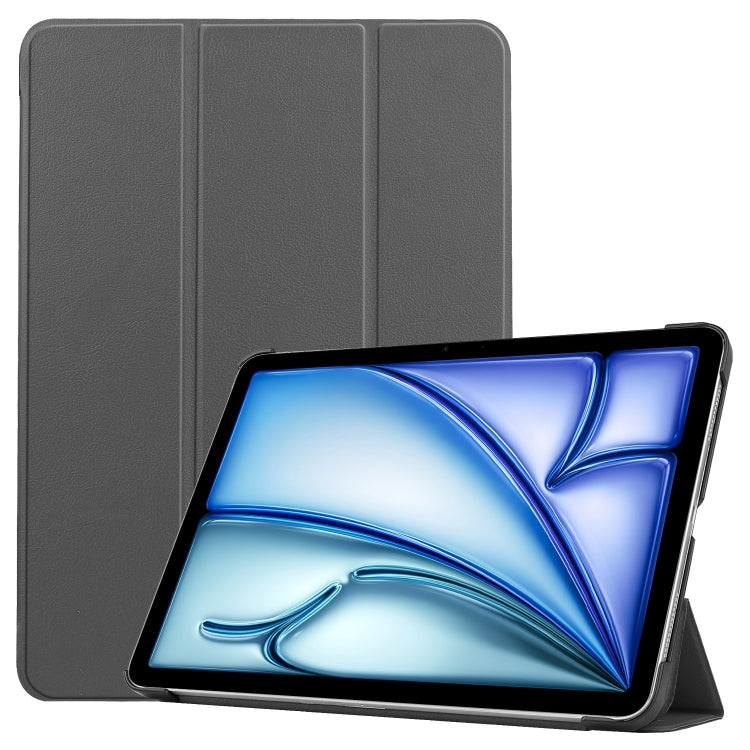 Custer Pure Color 3-Fold Holder Smart Leather Tablet Case, For iPad Air 13 2024 / 2025�����������...