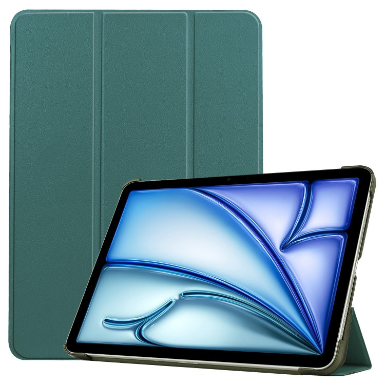 Custer Pure Color 3-Fold Holder Smart Leather Tablet Case, For iPad Air 13 2024 / 2025�����������...