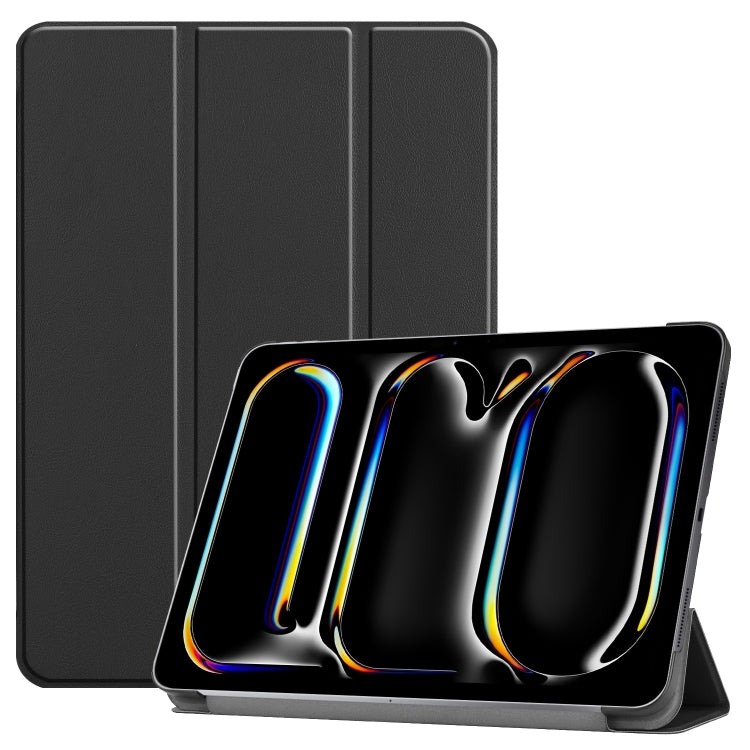 Custer Pure Color 3-Fold Holder Smart Leather Tablet Case, For iPad Air 13 2024 / 2025�����������...