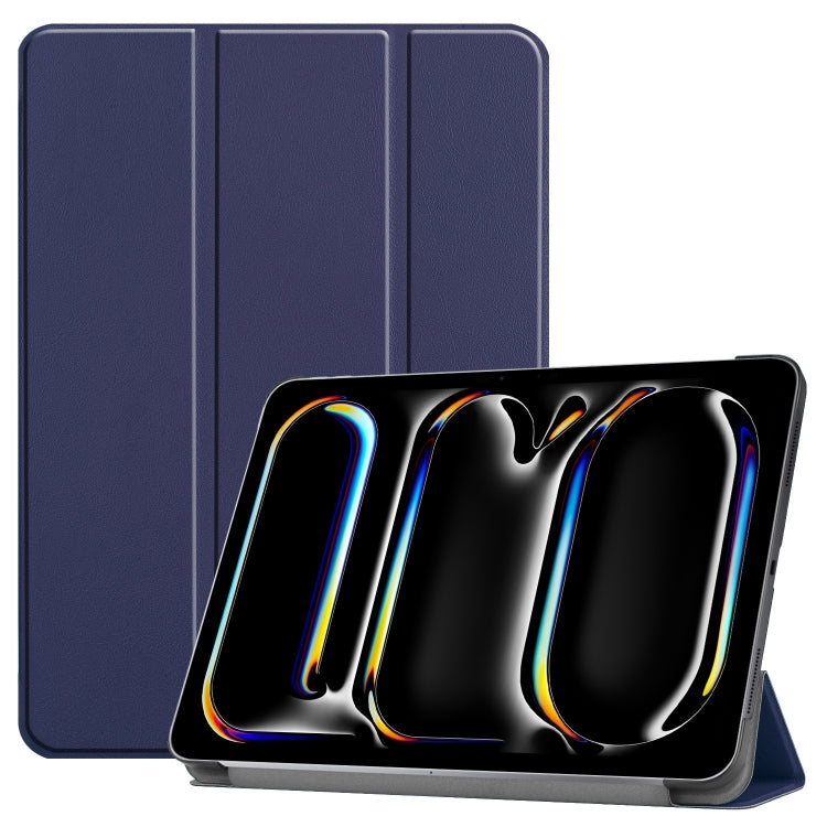 Custer Pure Color 3-Fold Holder Smart Leather Tablet Case, For iPad Air 13 2024 / 2025�����������...