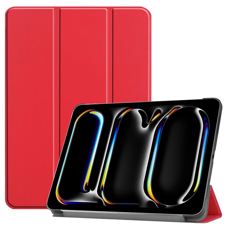 Custer Pure Color 3-Fold Holder Smart Leather Tablet Case, For iPad Air 13 2024 / 2025�����������...