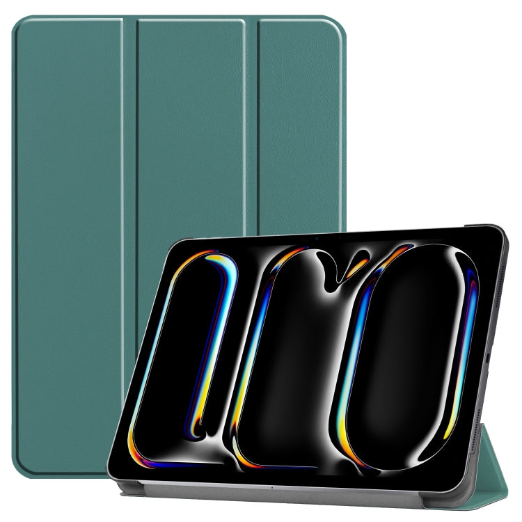Custer Pure Color 3-Fold Holder Smart Leather Tablet Case, For iPad Air 13 2024 / 2025�����������...