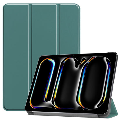 Custer Pure Color 3-Fold Holder Smart Leather Tablet Case, For iPad Air 13 2024 / 2025�����������...