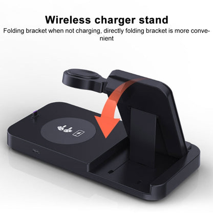 3 in 1 15W Earphones/Phones/Watch Fold Wireless Charger Stand, For Apple Series, For Samsung Seri...