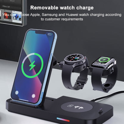 3 in 1 15W Earphones/Phones/Watch Fold Wireless Charger Stand, For Apple Series, For Samsung Seri...