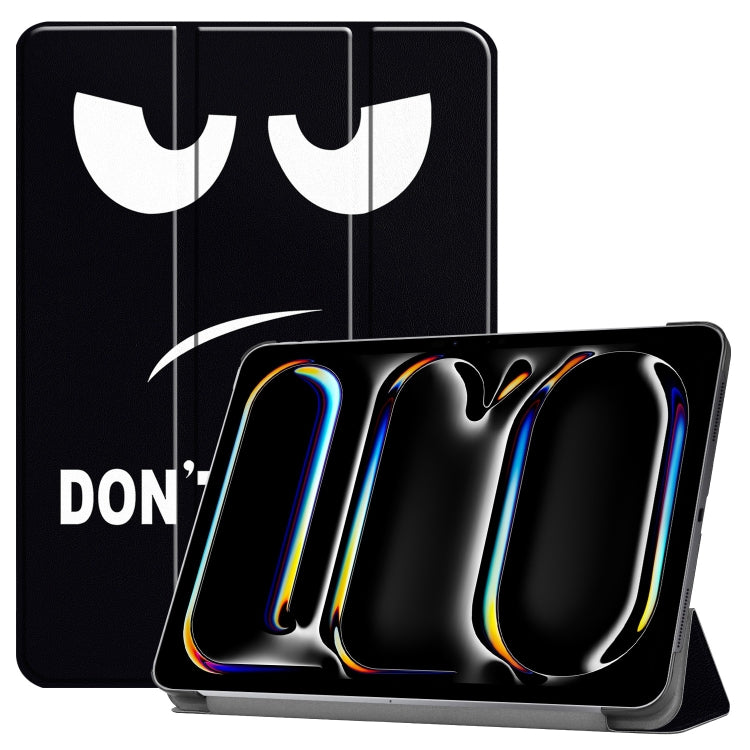 Custer Painted 3-Fold Holder Smart Leather Tablet Case, For iPad Air 13 2025 / 2024��������������...