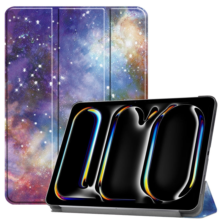 Custer Painted 3-Fold Holder Smart Leather Tablet Case, For iPad Air 13 2025 / 2024��������������...