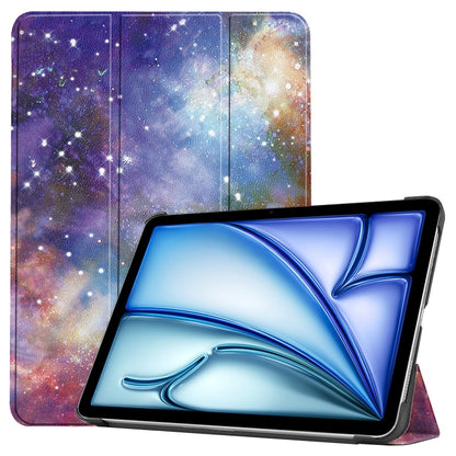 Custer Painted 3-Fold Holder Smart Leather Tablet Case, For iPad Air 13 2025 / 2024��������������...