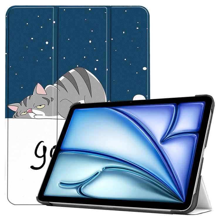 Custer Painted 3-Fold Holder Smart Leather Tablet Case, For iPad Air 13 2025 / 2024��������������...