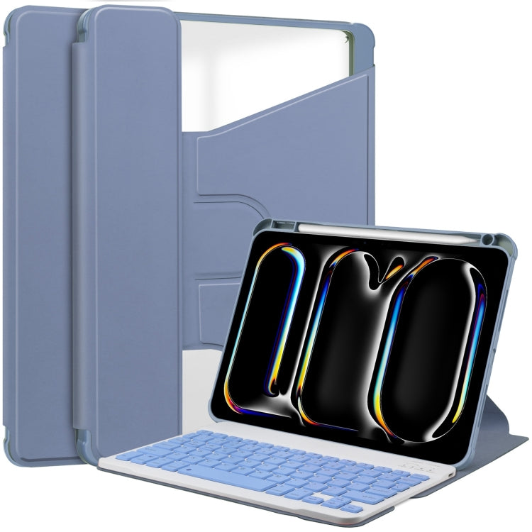 Transparent Rotation Smart Leather Tablet Case with Keyboard, For iPad Air 11 2025 / 2024��������...