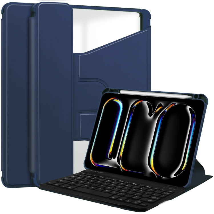 Transparent Rotation Smart Leather Tablet Case with Keyboard, For iPad Air 11 2025 / 2024��������...