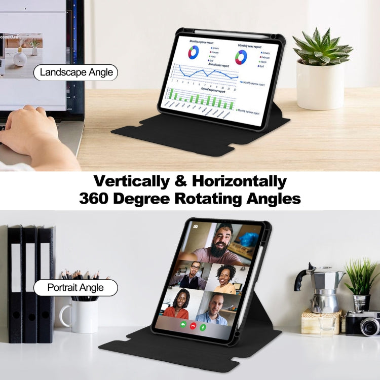 Transparent Rotation Smart Leather Tablet Case with Keyboard, For iPad Air 11 2025 / 2024��������...