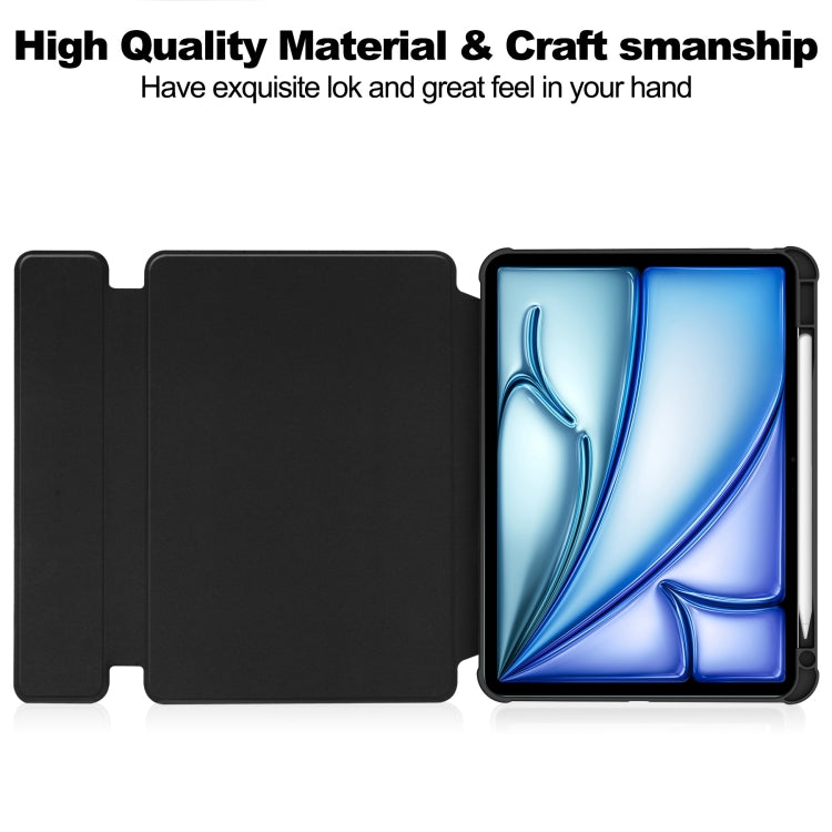 Transparent Rotation Smart Leather Tablet Case with Keyboard, For iPad Air 11 2025 / 2024��������...
