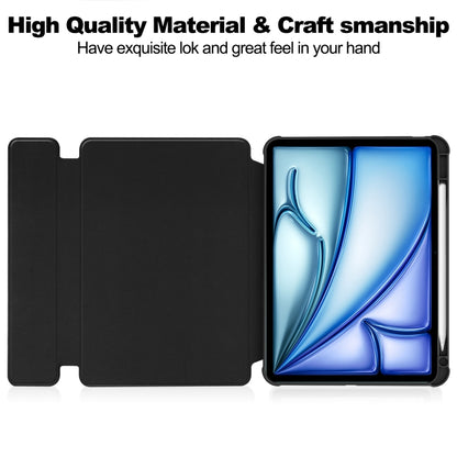 Transparent Rotation Smart Leather Tablet Case with Keyboard, For iPad Air 11 2025 / 2024��������...