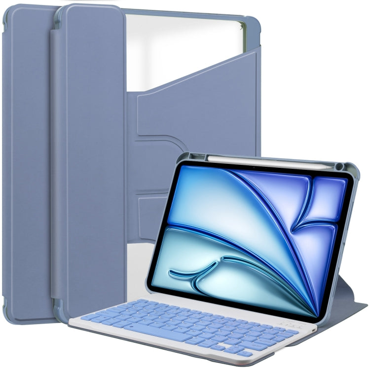 Transparent Rotation Smart Leather Tablet Case with Keyboard, For iPad Air 11 2025 / 2024��������...