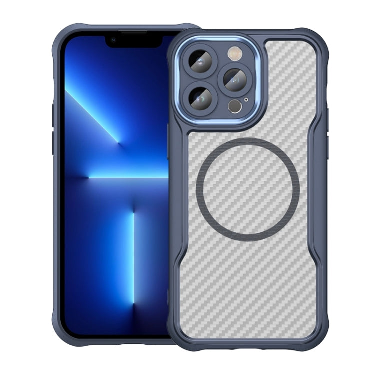 Carbon Fiber Texture MagSafe Translucent Phone Case