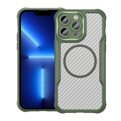 Carbon Fiber Texture MagSafe Translucent Phone Case