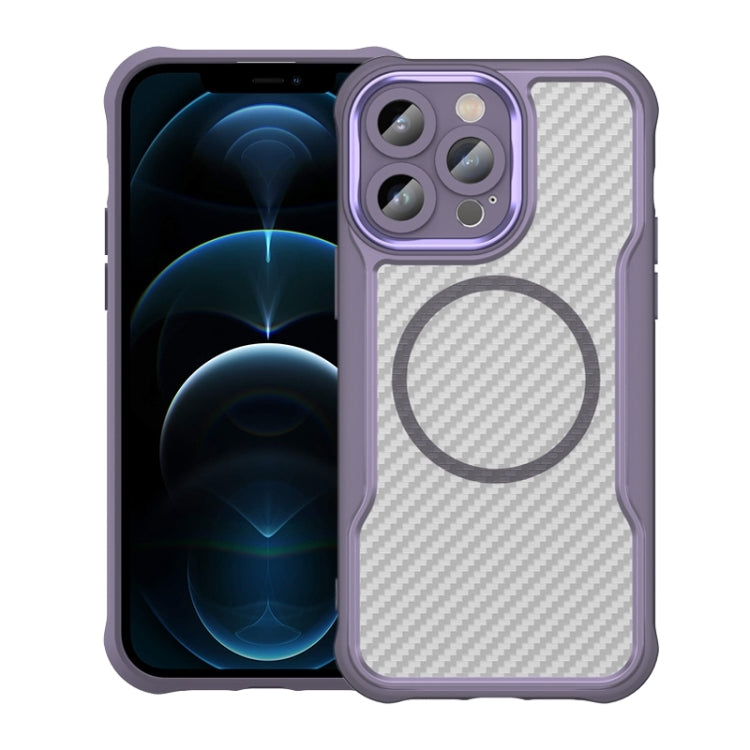 Carbon Fiber Texture MagSafe Translucent Phone Case
