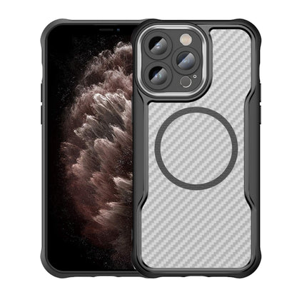 Carbon Fiber Texture MagSafe Translucent Phone Case