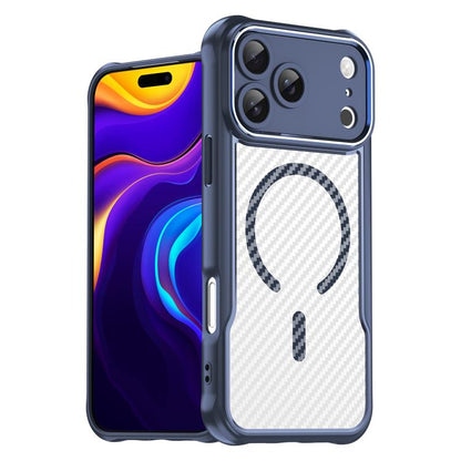 Carbon Fiber Texture MagSafe Translucent Phone Case