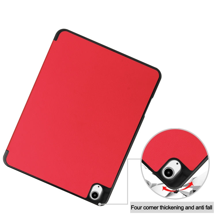 Custer TPU Pure Color 3-Fold Holder Smart Leather Tablet Case with Pen Tray����������������������...