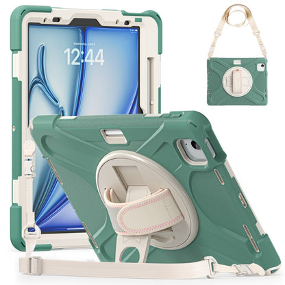 Rotatable Holder Silicone Hybrid PC Tablet Case with Shoulder Strap������������������������������...