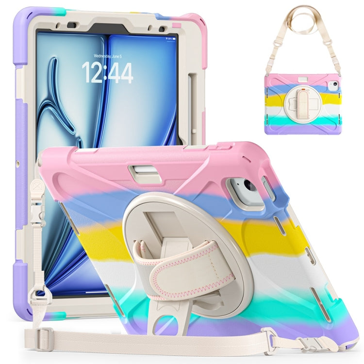Rotatable Holder Silicone Hybrid PC Tablet Case with Shoulder Strap������������������������������...