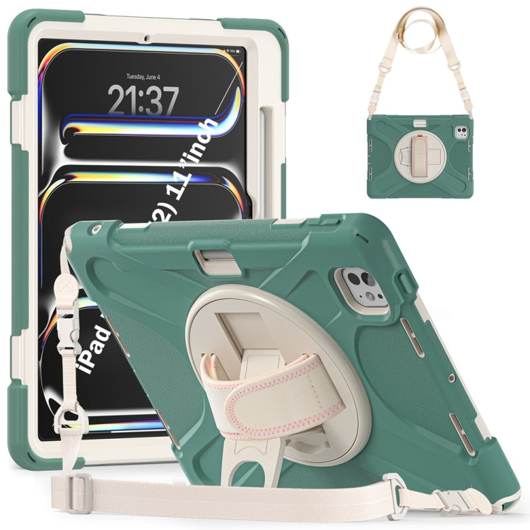 Rotatable Holder Silicone Hybrid PC Tablet Case with Shoulder Strap������������������������������...